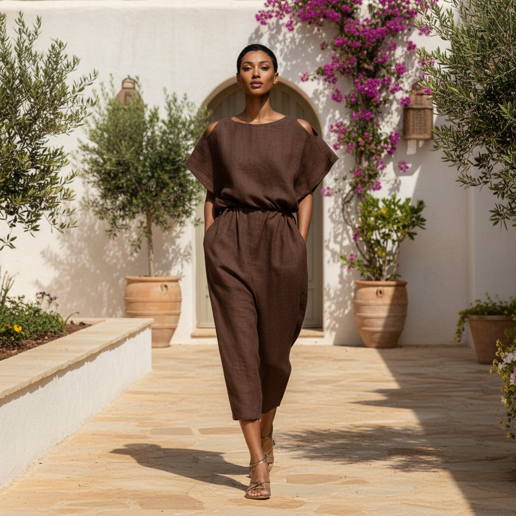 Women's Batwing Sleeve Off-Shoulder Elastic Waist Maxi Dress