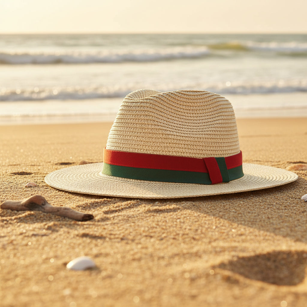 Plain Straw Sun Hat – Unisex Beach & Outdoor Wide Brim