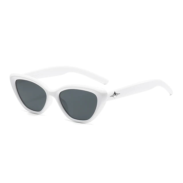 Fashion Cat Eye Sunglasses Women Men Classic Rice Nail Design