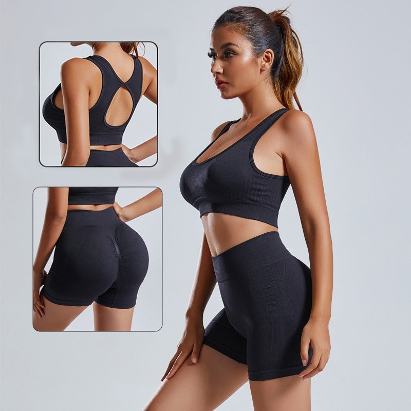 Yoga Set Women's Vest And Shorts