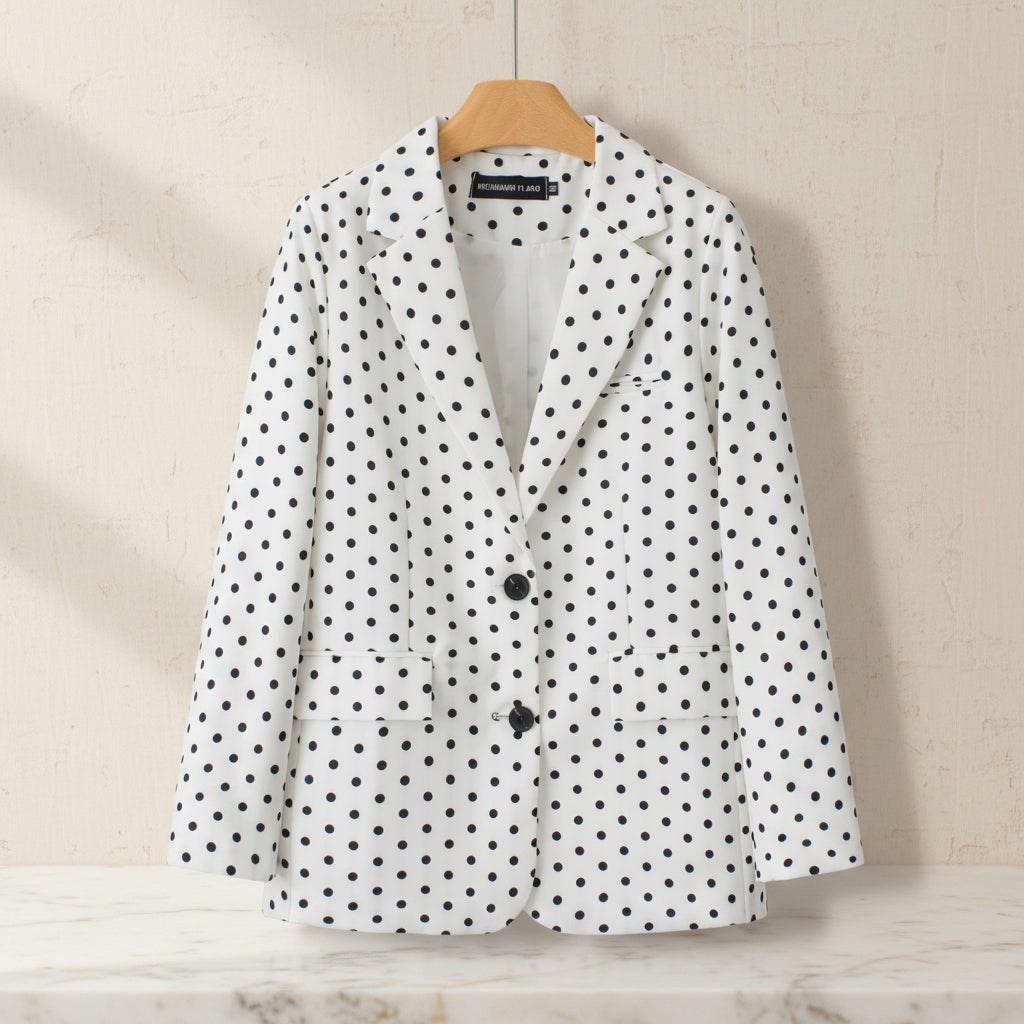 Women's Casual Chic Plaid Coat – Long Sleeve Pocket Jacket