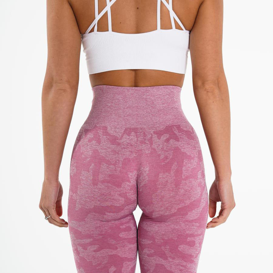 Snowflake Camouflage Seamless Yoga Pants – High Waisted Leggings