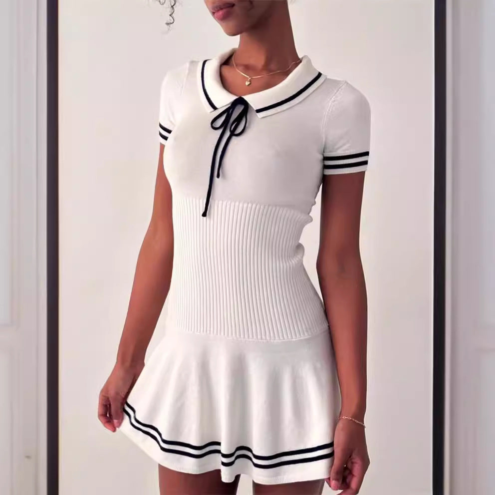 Women’s Striped Knit Midi Dress