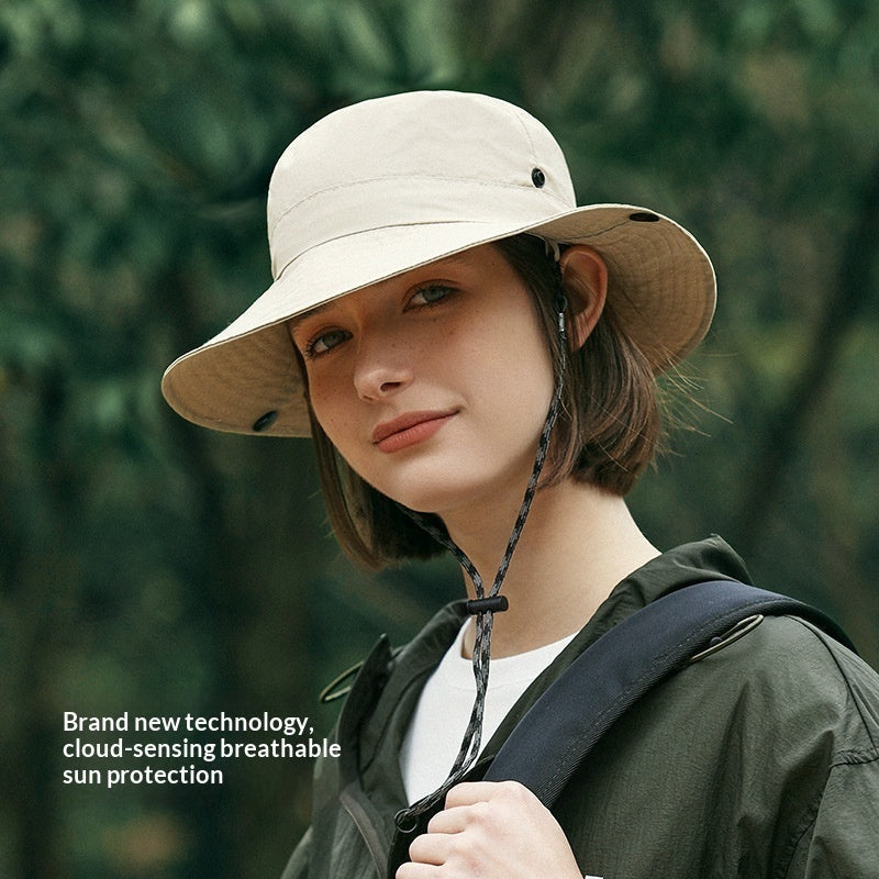 Wide-Brim UV Protection Nylon Sun Hat – Breathable Outdoor Hat for Women & Men