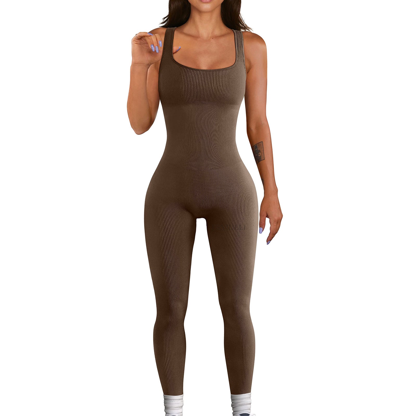 Women’s Ribbed Sleeveless Jumpsuit