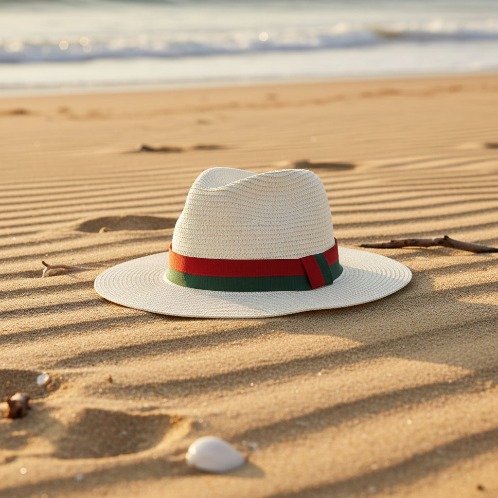 Plain Straw Sun Hat – Unisex Beach & Outdoor Wide Brim