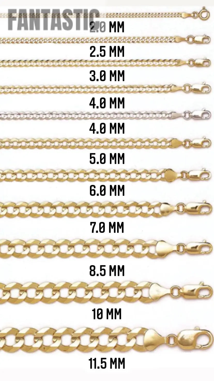 10K Gold Moon Cut Chain