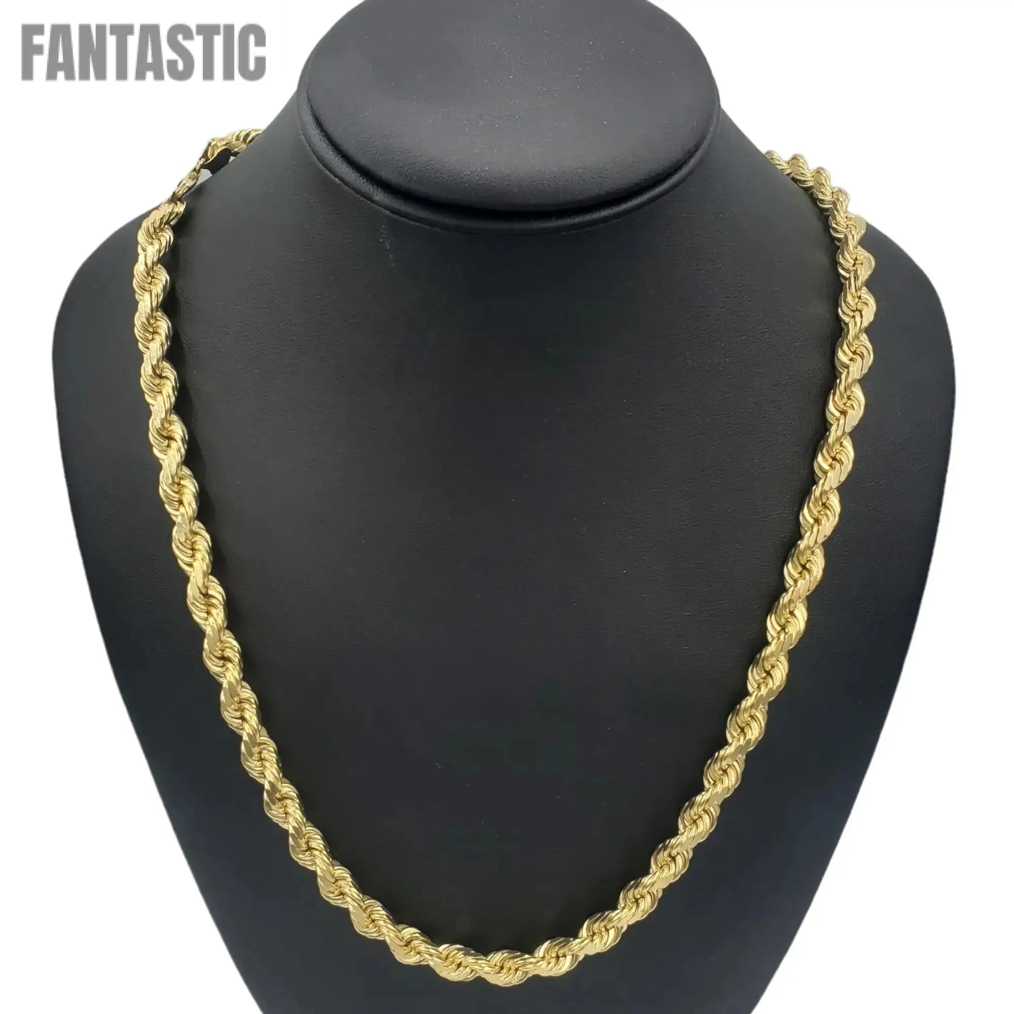 10K Solid Gold Rope Chain — Yellow Gold