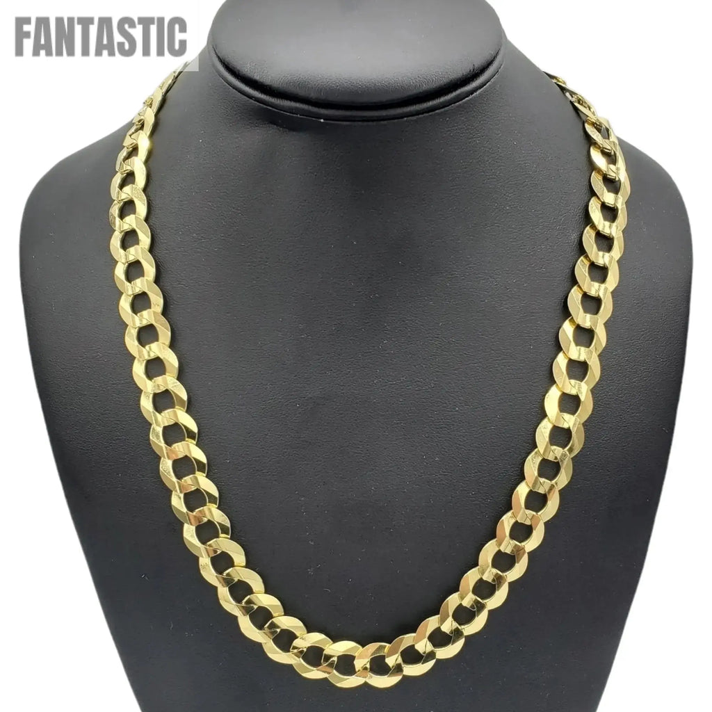 10K Yellow Gold Solid Cuban Link Chain
