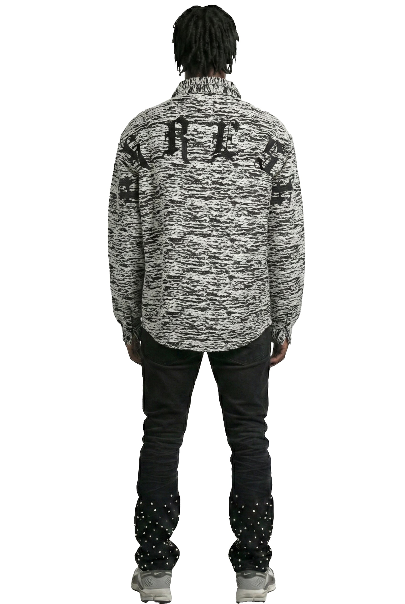 KIRK Men's mixed jacquard texture shirt