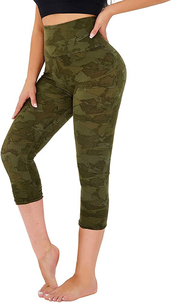 Cropped High-Rise Print Leggings – USA Flag Print Patriotic Workout Pants - 19 Styles