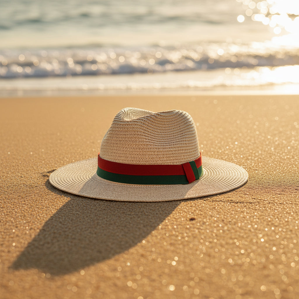 Plain Straw Sun Hat – Unisex Beach & Outdoor Wide Brim