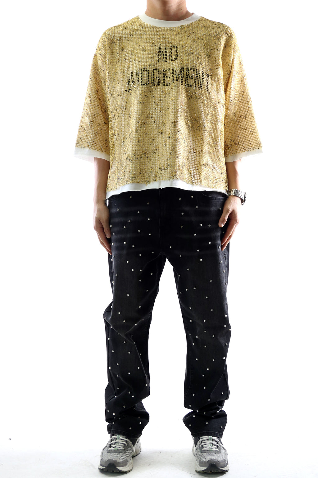 Petal S/N Jersey 3/4 Sleeve Crop Top Tee