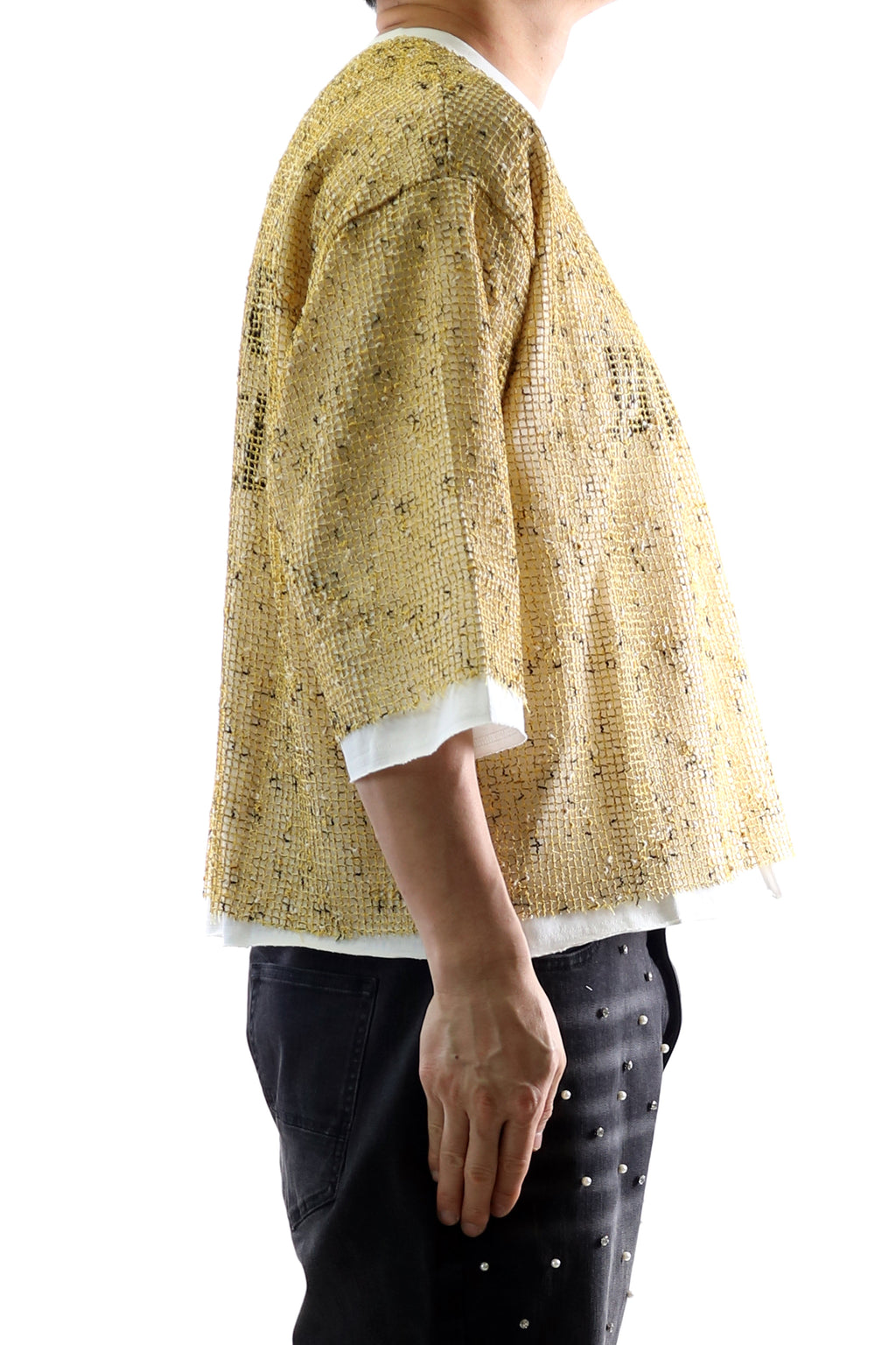 Petal S/N Jersey 3/4 Sleeve Crop Top Tee
