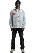 RYAN Men's mixed jacquard texture shirt