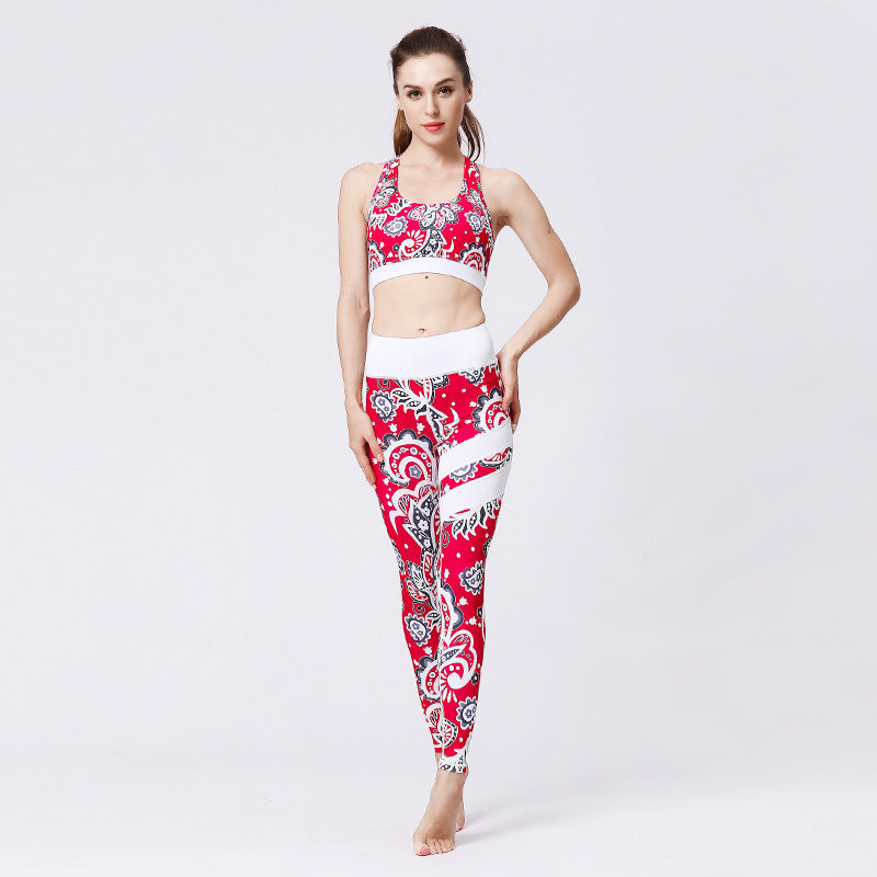 💪 Seamless 2-Piece Yoga Set – High-Waist Leggings & Crop Top