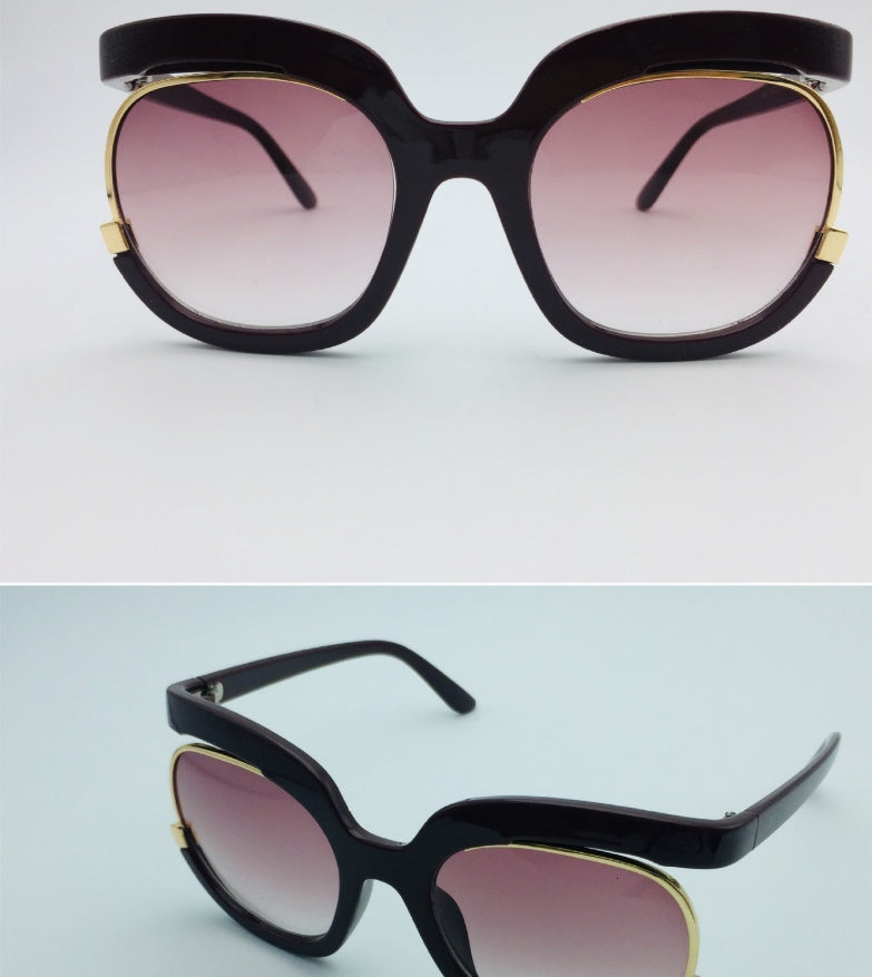 Cat Eye Half-Frame UV400 Sunglasses – Women’s Fashion Eyewear