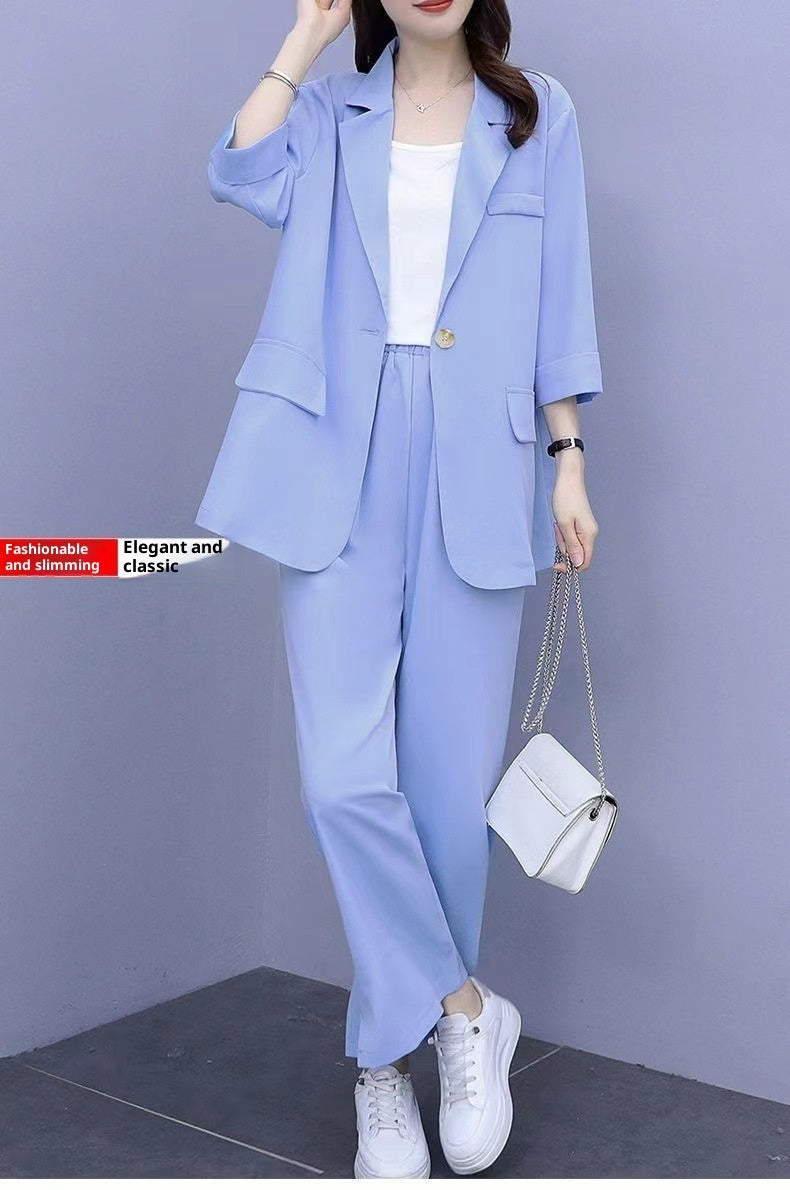 Long Sleeve Suit Jacket & Pants Two-Piece Set – 3 Colors, M–6XL