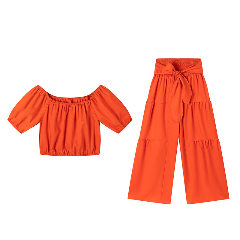 High-Waist Flared Pants & Top Two-Piece Set – 7 Colors, S–2XL