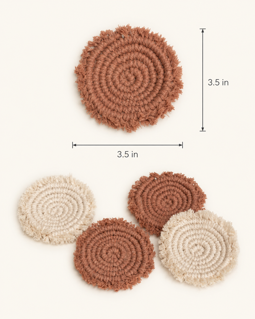 Natural Mixed Coaster Set