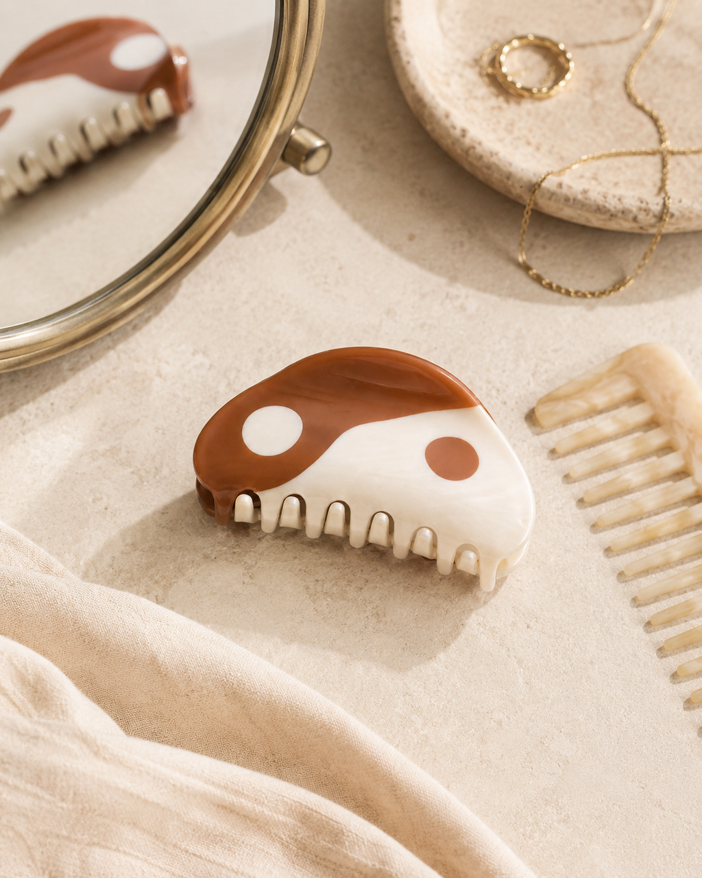 Yin Yang Hair Clips