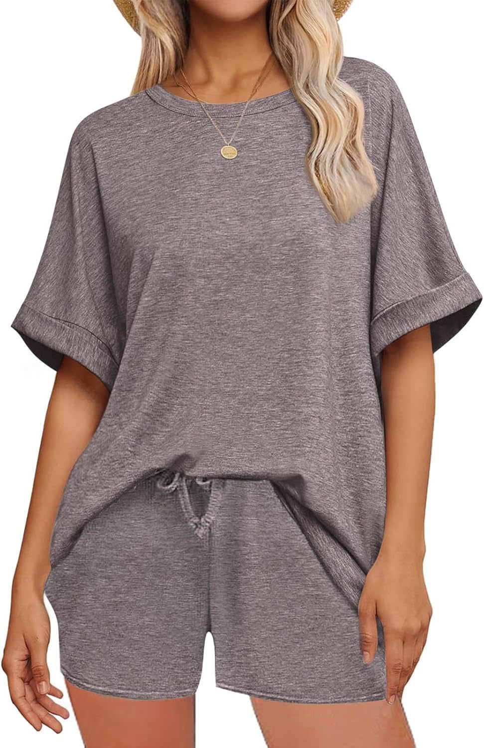 👕 Oversized T-Shirt & Drawstring Shorts Set – Ultimate Casual Comfort