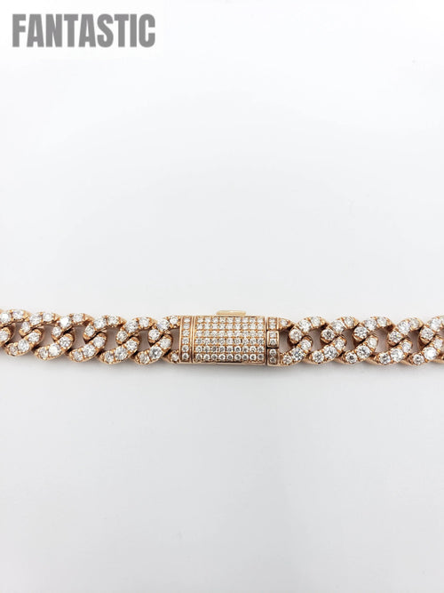 14K Gold- Diamond Miami Cuban Rose Gold Chain (93.3 Grams)
