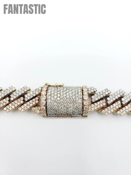 14K Gold- Diamond Miami Cuban Two-Tone Chain (325 Grams)