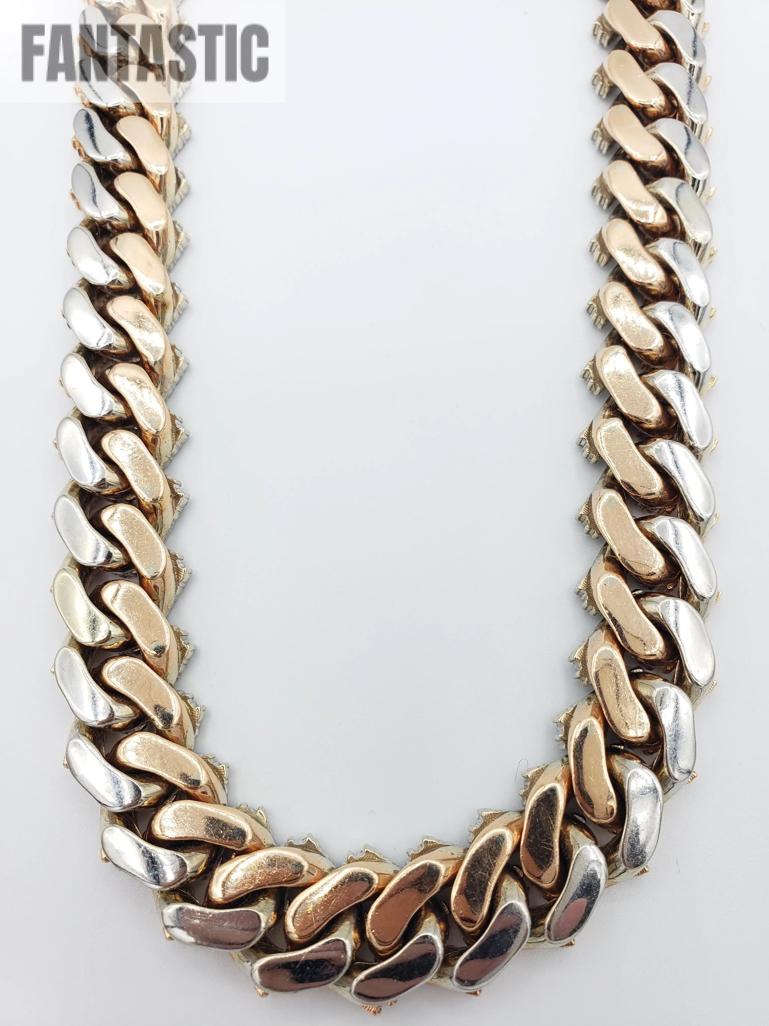 14K Gold- Diamond Miami Cuban Two-Tone Chain (325 Grams)