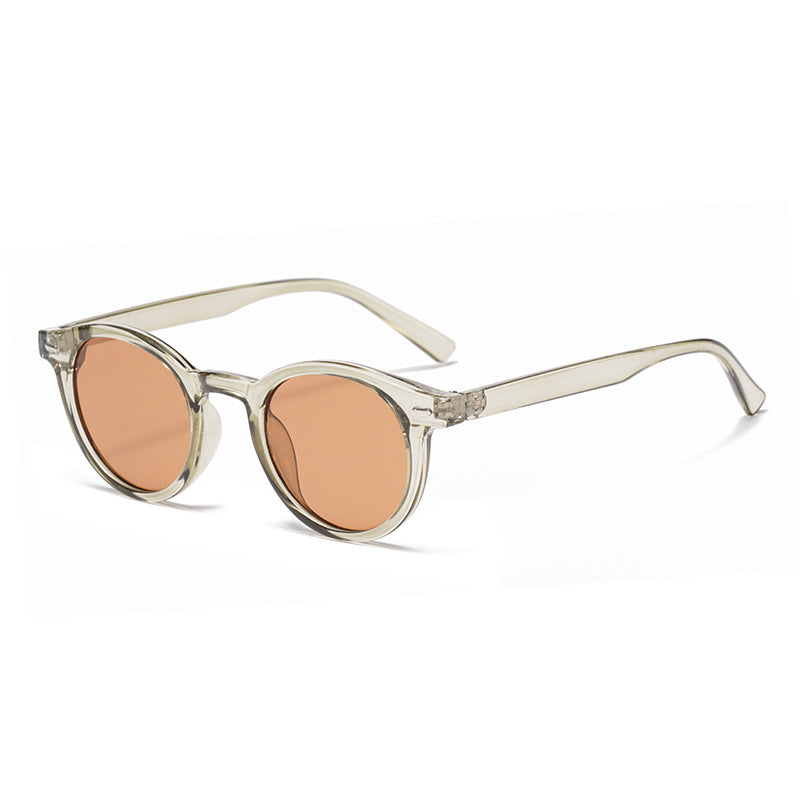 Retro Round UV400 Sunglasses – European Style Tinted Frames