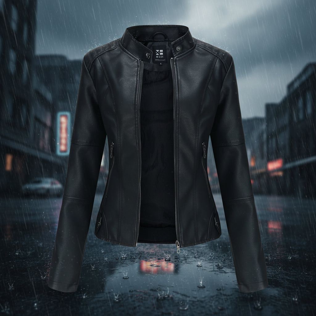 Women’s Classic Leather Jacket – Chic Streetwear Outerwear