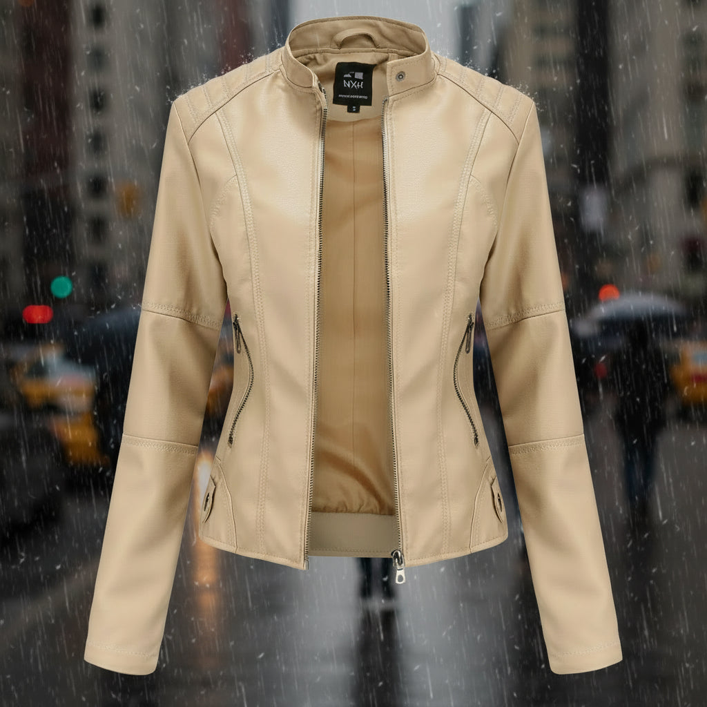 Women’s Classic Leather Jacket – Chic Streetwear Outerwear