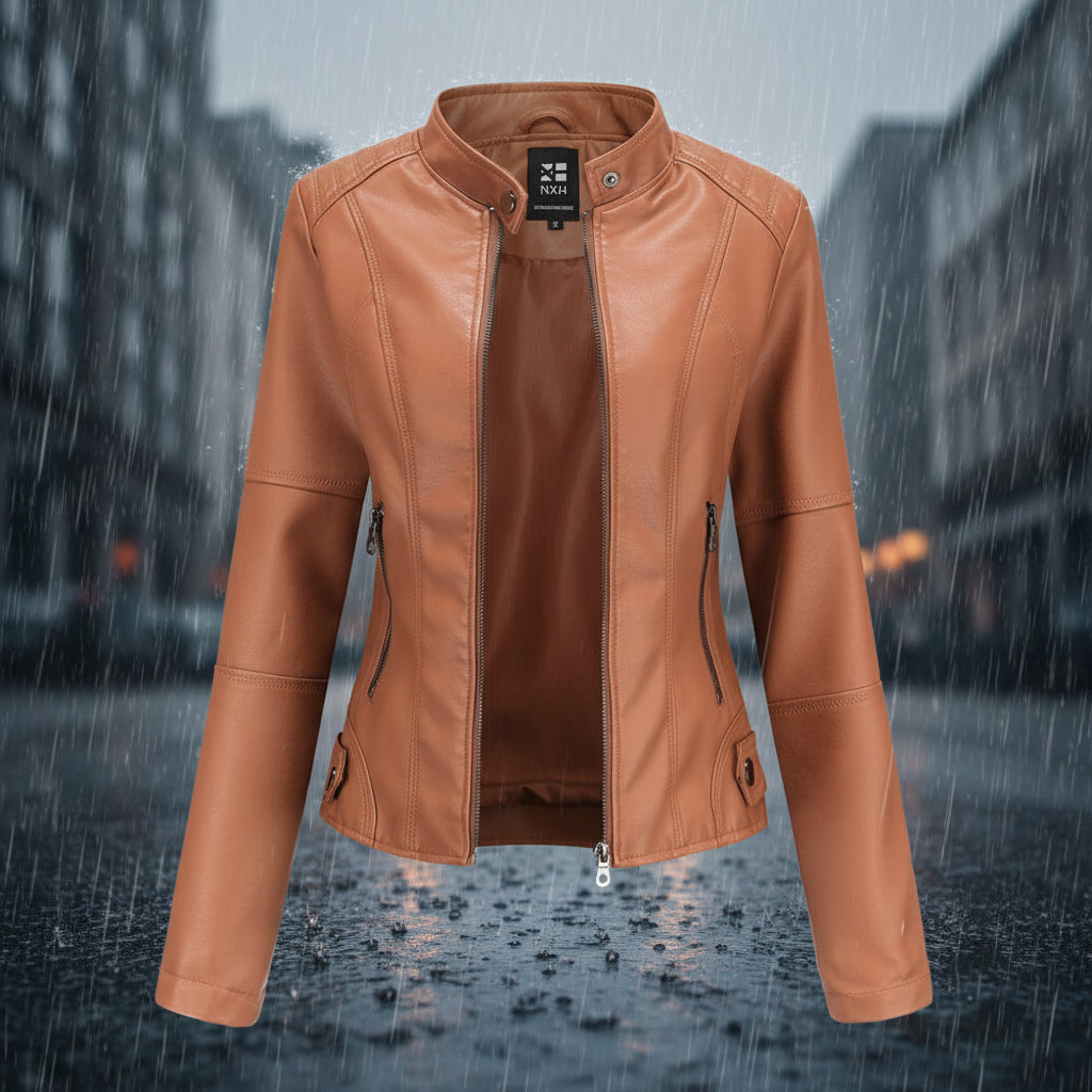 Women’s Classic Leather Jacket – Chic Streetwear Outerwear
