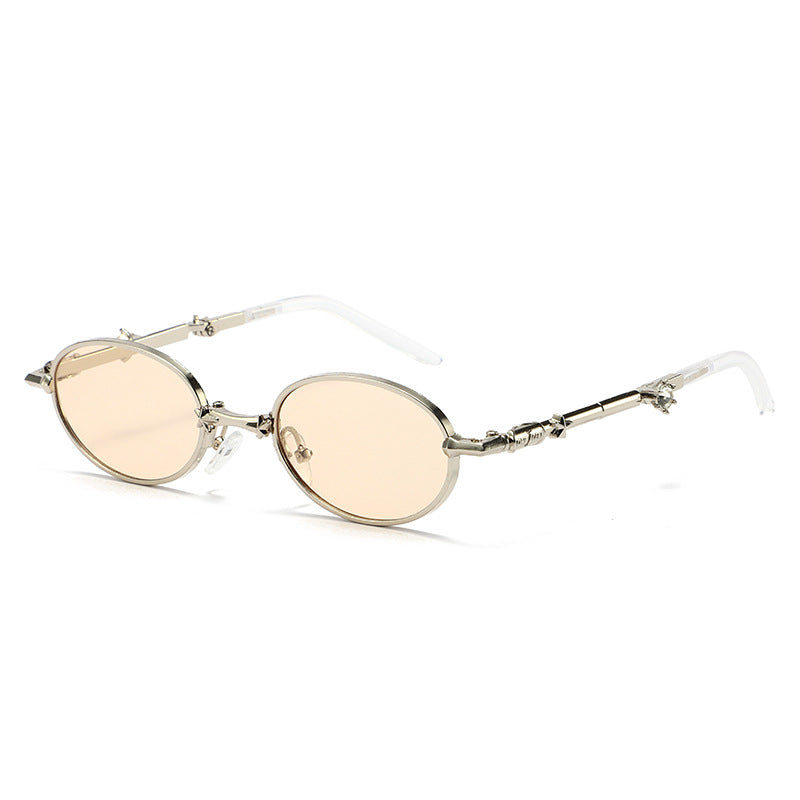 Foldable Small Frame Light-Tinted Sunglasses – Women’s Luxury Style