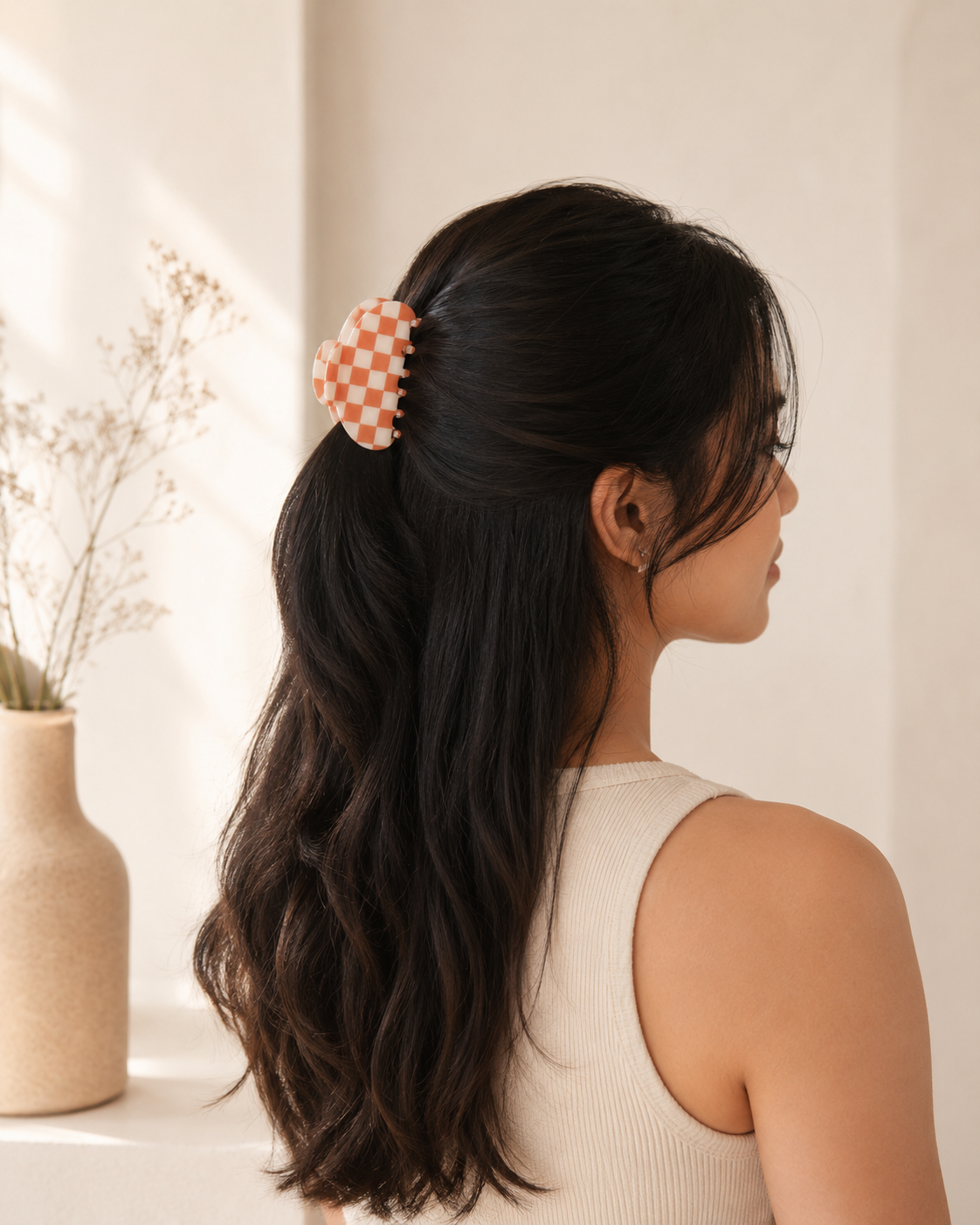 Checkered Hair Clip