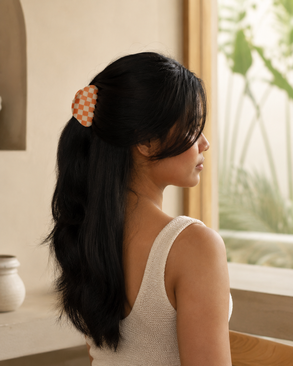 Checkered Hair Clip