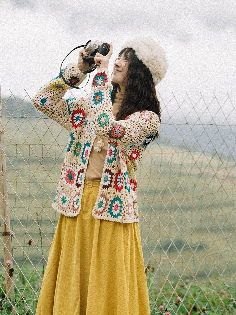 Women’s Hollow Hand Crochet Cardigan