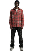 Peet Men's ripped & repaired button down shirt