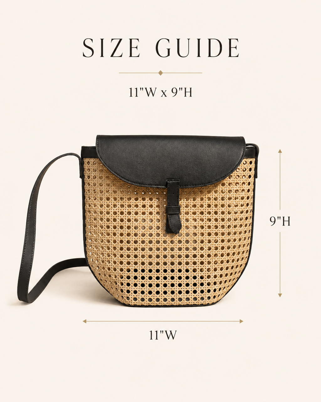 Rumi Leather and Cane Bucket Bag