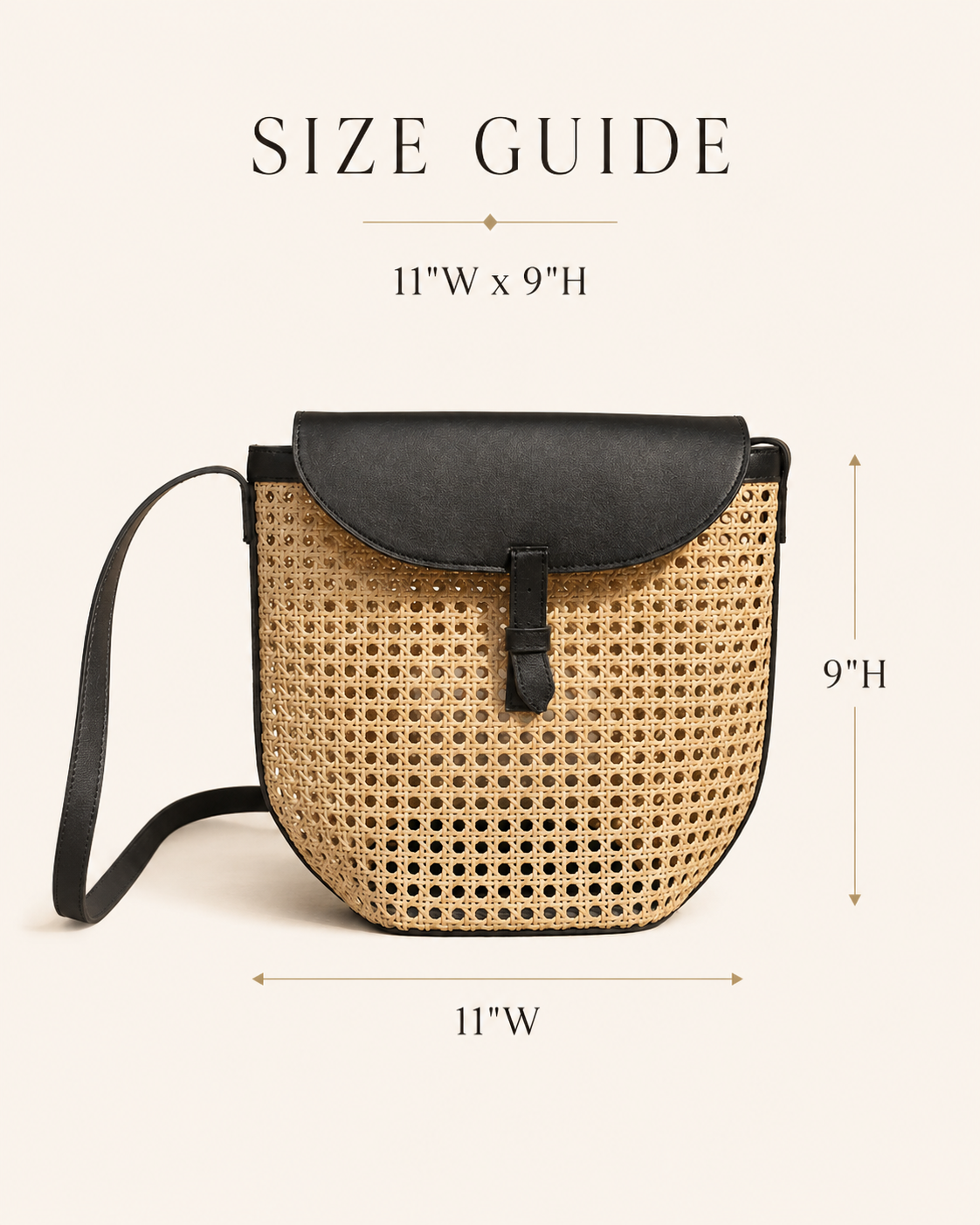 Rumi Leather and Cane Bucket Bag