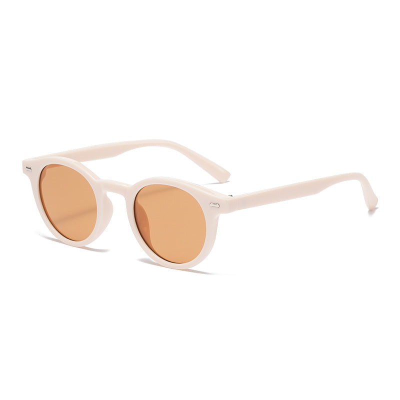Retro Round UV400 Sunglasses – European Style Tinted Frames