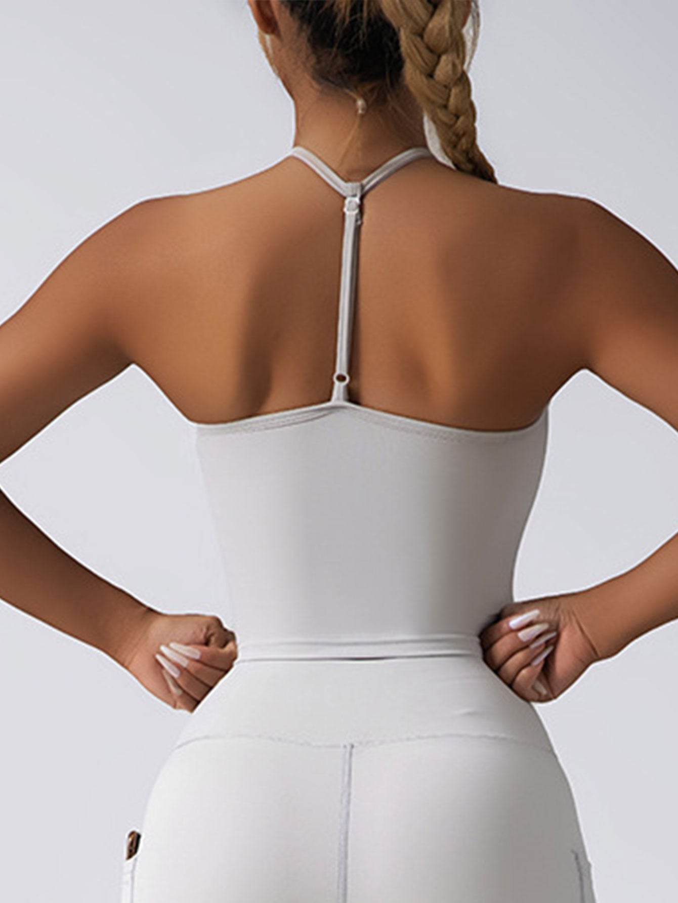 Padded Crop Top Push Up Sports Bra – Seamless Supportive Gym Tank for Women