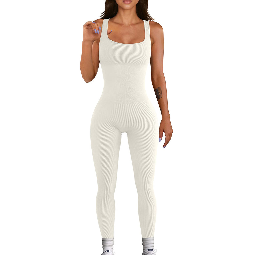 Women’s Ribbed Sleeveless Jumpsuit