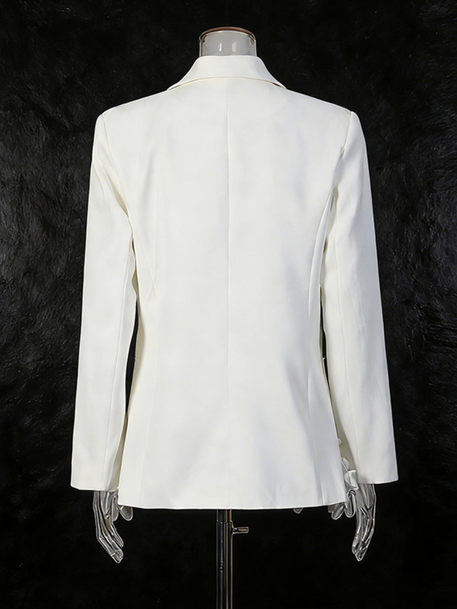 Women's Elegant 3D Floral Loose-Fit Blazer – Regular Length