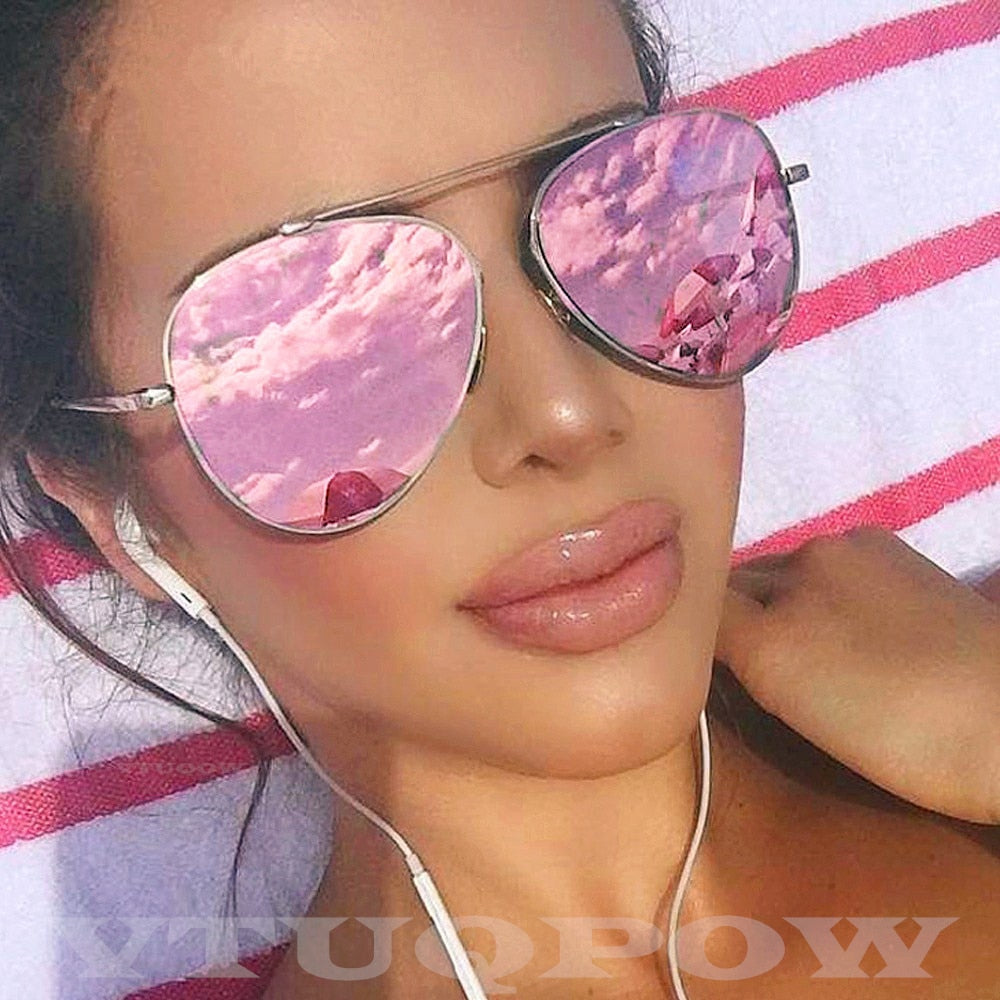 Luxury Brand Pilot Women's Sunglasses Fashion Aviation Vintage Sunglass