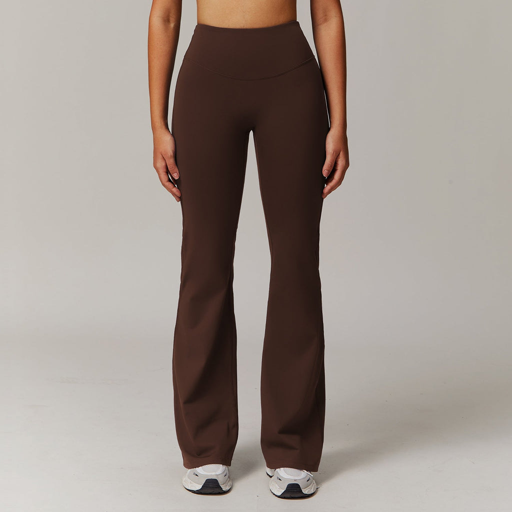 Women's High-Waist Flared Fitness Pants – Running Sport Trousers