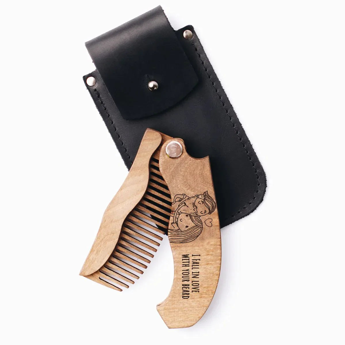Wooden Beard Comb - Fall in Love 🔥