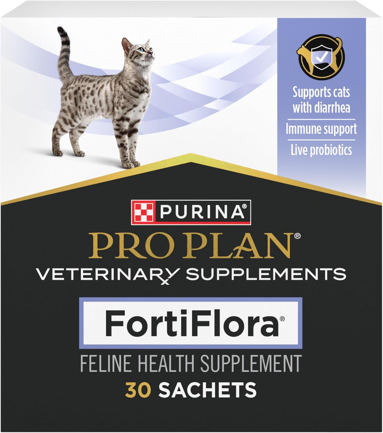 Purina Pro Plan FortiFlora Cat Probiotic – 30 Sachets for Digestive Support