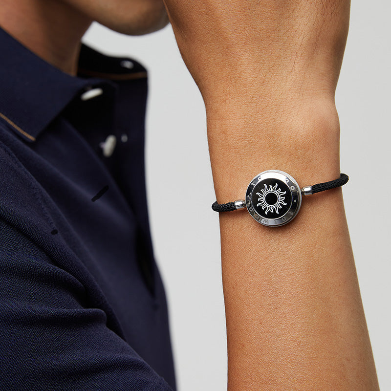 [Totwoo Signal Gift Box] Sun & Moon Bracelets with Black Milan Rope