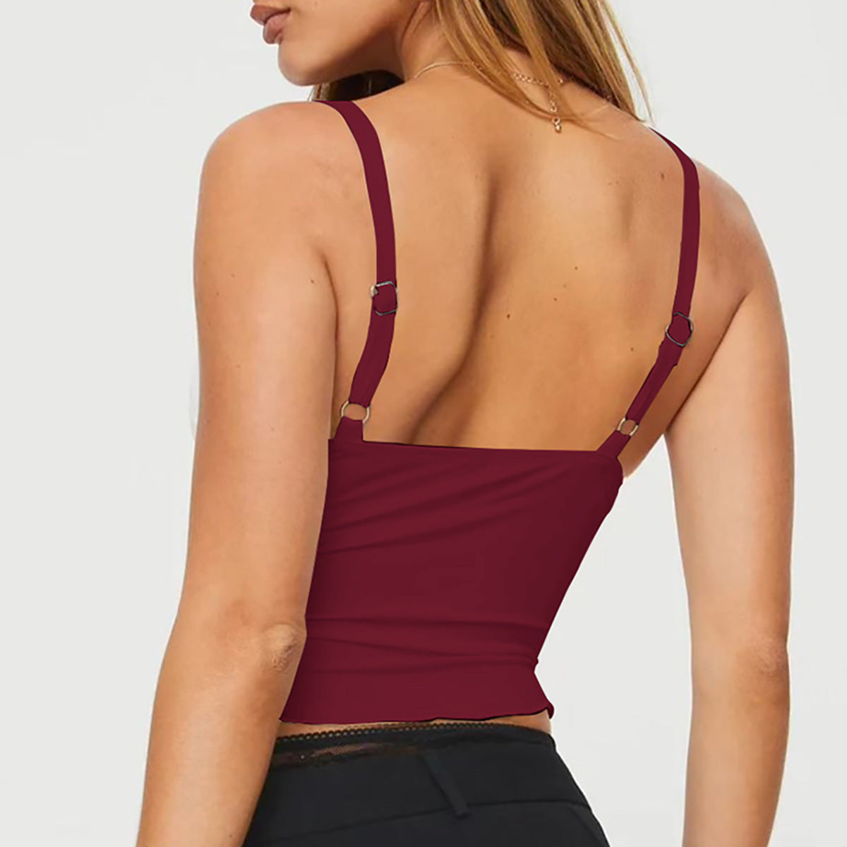 Women's Bow Camisole Backless Tank – Waist-Defining Elegance